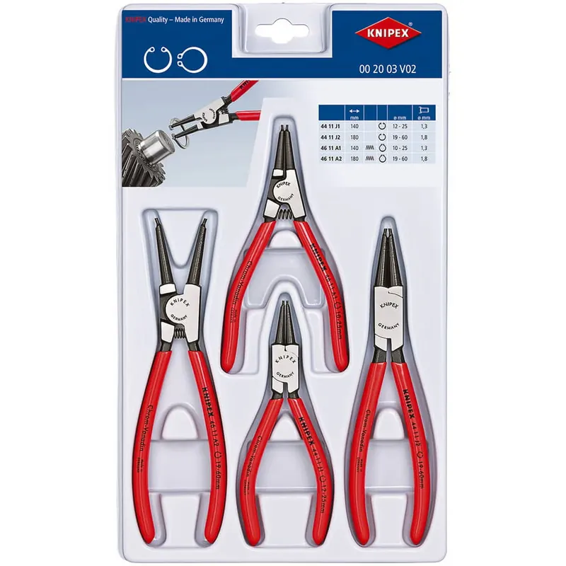KNIPEX Sicherungsringzange 4-teilig stabile Kunststoffverpackung ( 4000795290 ) Heißes Angebot