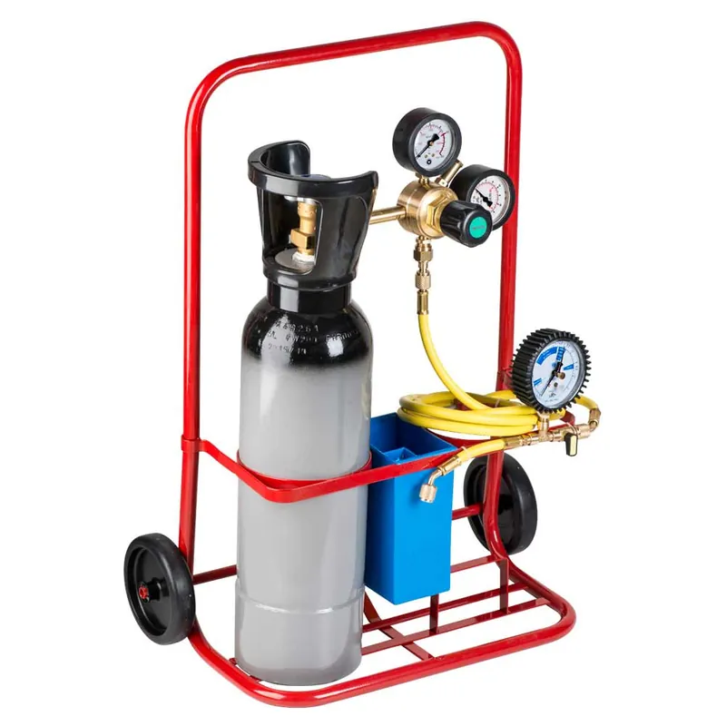 Abverkauf Set riempimento e verifica impianti di condizionamento Oxyturbo KLYMA KIT 5000
