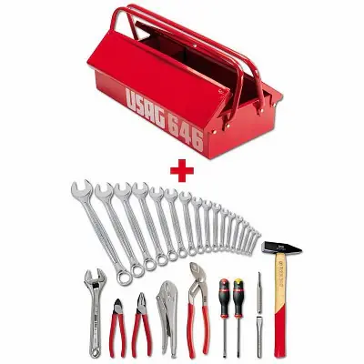 Cassetta portautensili Usag 646/2A completa di 30 utensili Neu Im Sortiment