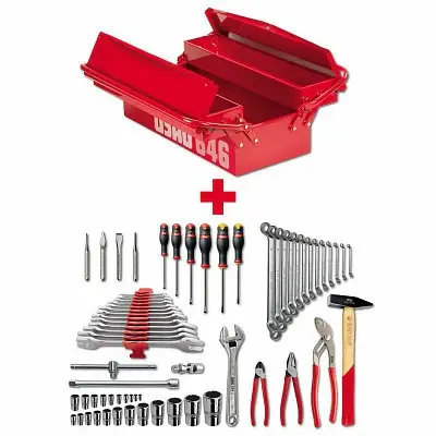 Versand Am Gleichen Tag Cassetta portautensili Usag 646/3A completa di 66 utensili