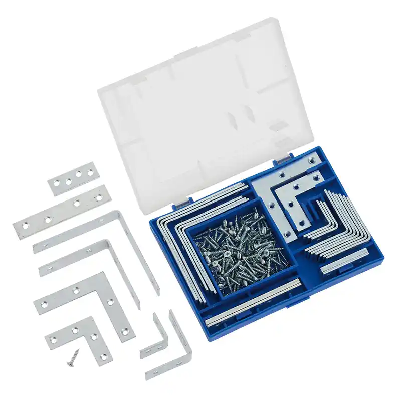 Neue Kollektion Assortimento 180 staffe piatte ed a angolo con viti Fervi 0468