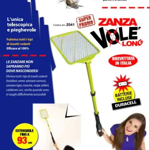 Racchetta telescopica antizanzare ragni ZANZAVOLE' LONG Cfg Ausverkauf