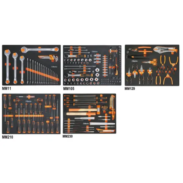 Billig Assortimento 199 utensili universali Beta 5945VUM termoformato morbido per arredo C45PRO