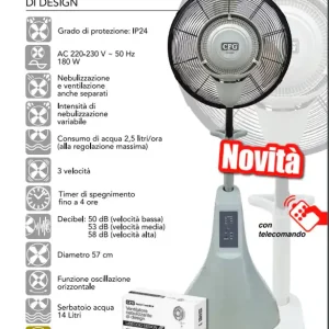 Ventilatore nebulizzante Cfg Libeccio Design Schneller Versand