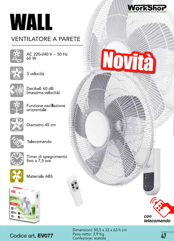 Expressversand Ventilatore a PARETE Cfg 3 velocita'