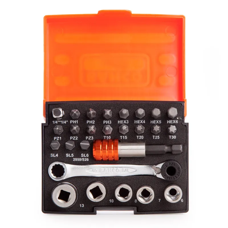 Super-Preis Assortimento inserti per avvitatore con portainserti e adattatore 1/4" Bahco 2058/S26-2