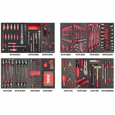 Heißes Angebot Set 318 utensili Usag 495 MA in termoformato morbido riparazioni generiche