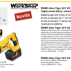 Seghetto Rems REMS Akku-Tiger 22 V VE 9Ah Neu