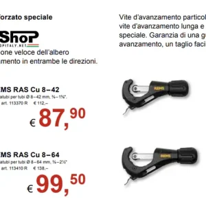 Tagliatubi rinforzati Speciali Rems per taglio tubi rame Rems RAS CU Bestseller