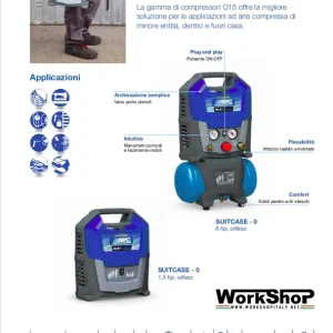 Sale Compressore aria O15 6 litri SUITCASE 6 1,5HP