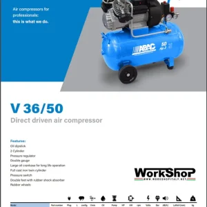 Saisonangebot Compressore Abac V 36/50 3hp 50lt.
