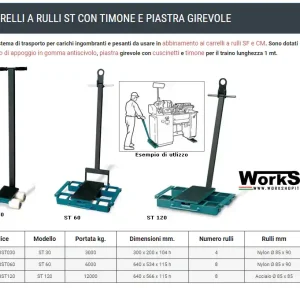 Angebot Carrelli a rulli con piastra girevole Barbero da 3 a 12 Ton.