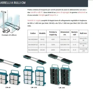 Carrelli a rulli Barbero da 6 a 24 Ton. Günstig