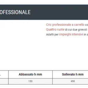 Preis Gesenkt Cric idraulico professionale Barbero 3 Ton. CC3