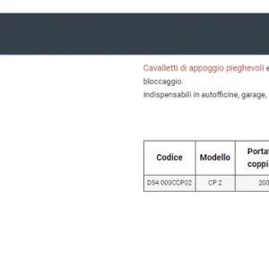 Sonderaktion Coppia cavalletti pieghevoli Barbero 2 Ton. CP2