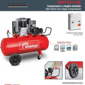 Garantierte Lieferung Compressori Shamal da 270 A 500LT. BISTADIO Heavy Duty Line