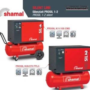 Billig Compressori Shamal da 100 a 270lt Silenziati PROSIL SILENT LINE