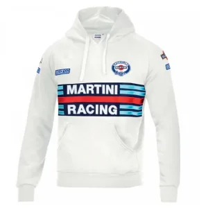 Felpa con cappuccio Hoodie Sparco Martini Racing Bianco Neue Kollektion