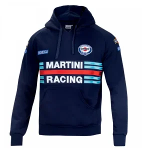 Felpa con cappuccio Hoodie Sparco Martini Racing Blu Meistverkauft