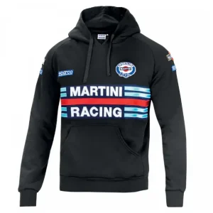 Felpa con cappuccio Hoodie Sparco Martini Racing Nero Mega-Angebot