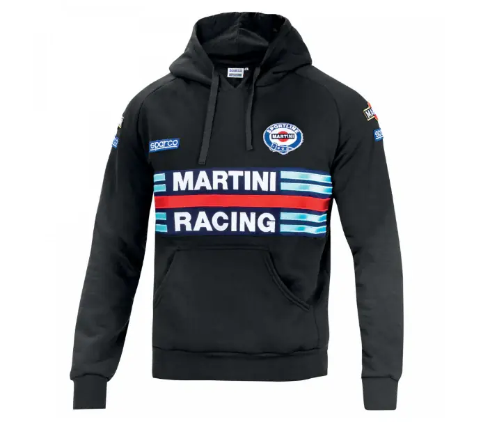 Felpa con cappuccio Hoodie Sparco Martini Racing Nero Mega-Angebot