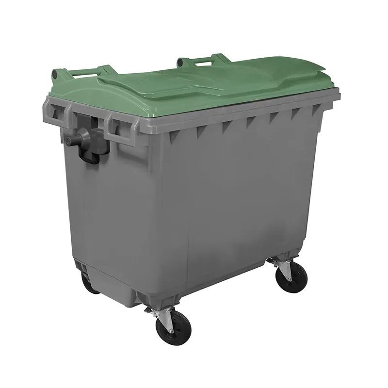 Jetzt Kaufen BIDONE 4 RUOTE PORTA RIFIUTI lt.1100 MOBIL PLASTIC 1/1100/5GRB-VEB – GRIGIO-VERDE