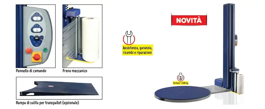 Top-Seller Avvolgitrice Fasciapallet Ecoplat BASE Barbero 02T.00000010 completo di rampa