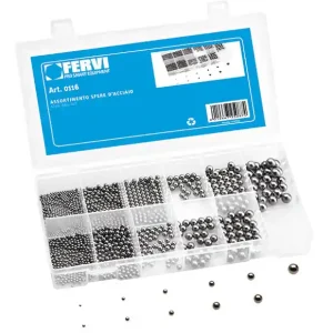 Assortimento 450 sfere acciaio metriche 0116 Fervi Direktkauf