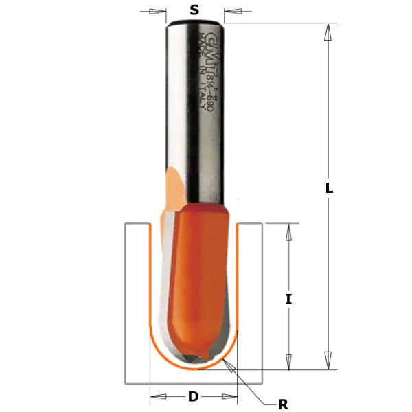 Fresa Legno Cmt gambo 6mm 714.127.11 Letzte Chance