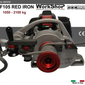 Verricello Forestale DOCMA VF105 RED IRON con 100mt. Fune Grigia + Gancio Rabatt