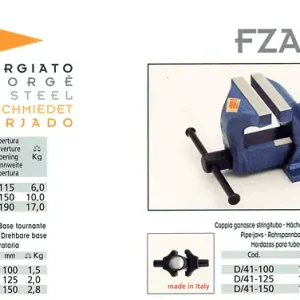 Highlight Morsa Acciaio Forgiato FZA TENAX da 100 a 150mm