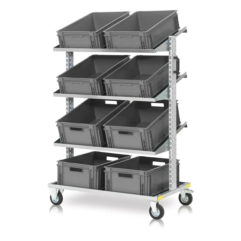 Versand Am Gleichen Tag Carrello in lamiera corredato di cassette Tecnotelai P815Z/GR
