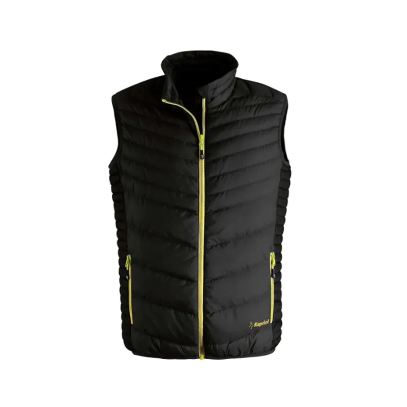 Finale Aktion Black Vest,100% Nylon + PU coating, padding 100% Recycled Polyester Kapriol
