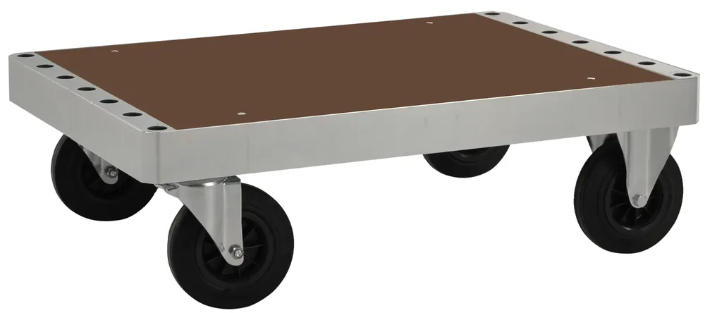 Platform trolley Electro galvanised / MDF, black 900 x 600 x 300 Schneller Versand