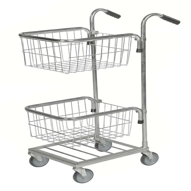 Aktuell Black / White Mini trolley, Two thread baskets, adjustable, LxWxH 660x385x1090