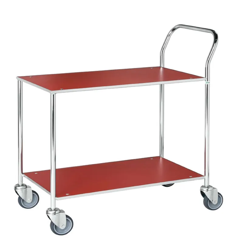 Echt White Table trolley with 2 shelves, LxWxH (mm) 850x430x970 - Kongamek