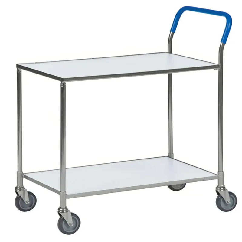 Echt Red / White Table trolley with 2 shelves, LxWxH (mm) 850x435x950 - Kongamek