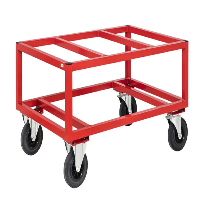 Red Pallet trolley, adjustable height, LxWxH (mm) 1200x1000x650 - Kongamek Knallerangebot