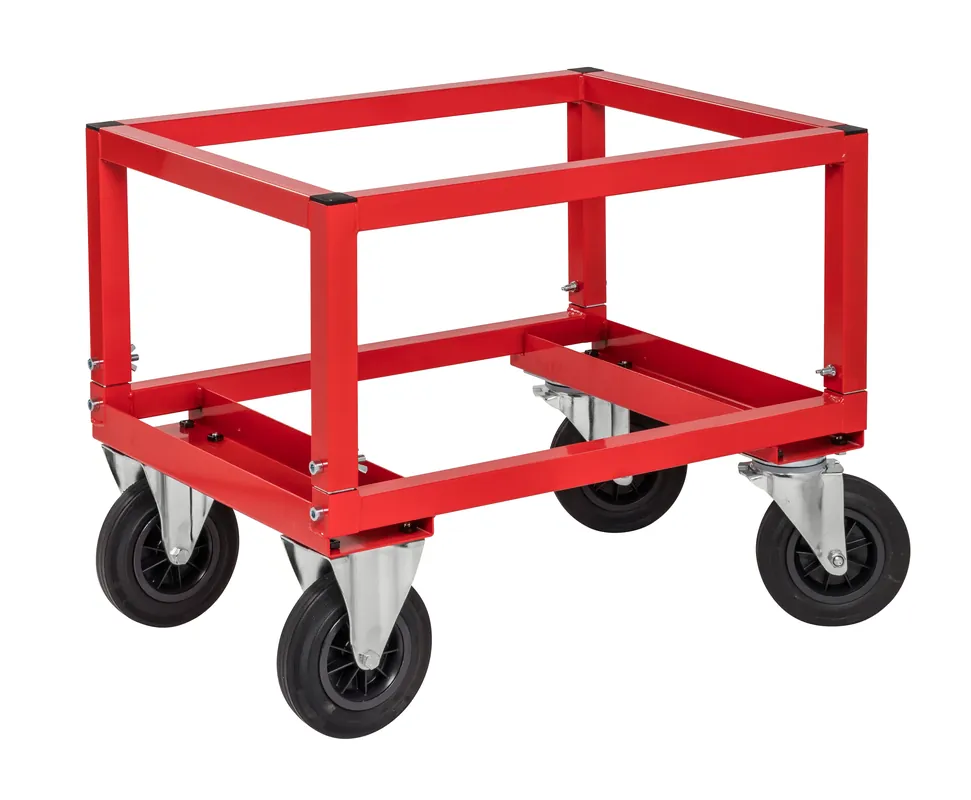 Online Kaufen Red Pallet truck, adjustable height, LxWxH (mm) 800x600x654 - Kongamek
