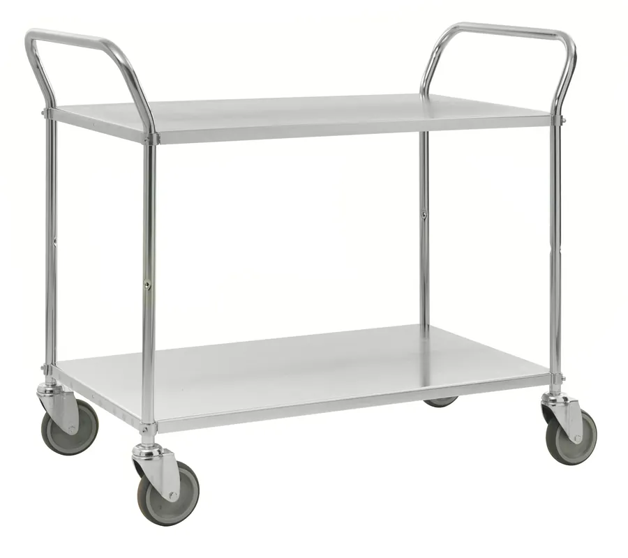 Preis Gesenkt Electro galvanisedTrolley with 2 shelves L x W x H (mm) 1080 x 480 x 940