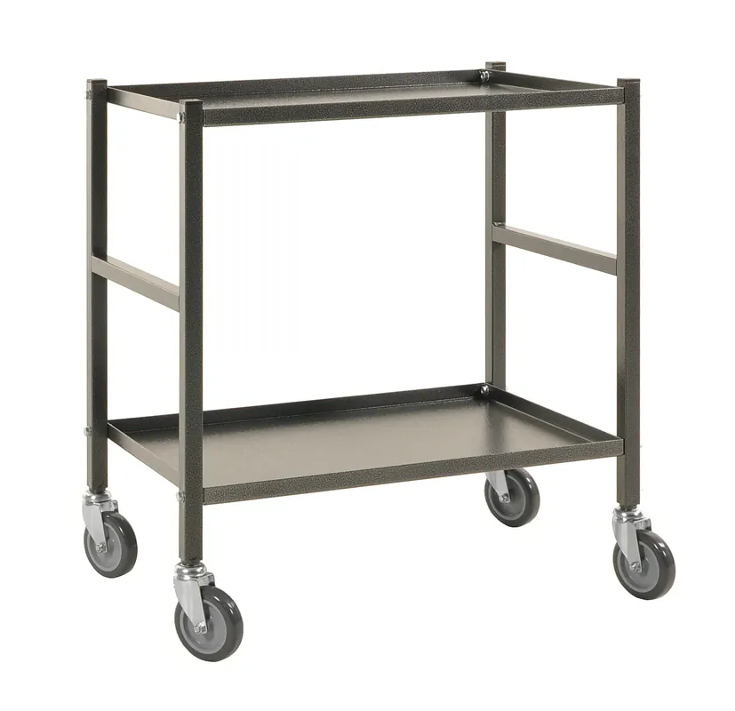 Small table cart with wheels 2 shelves 690x430x750mm gray - Kongamek Nur Heute