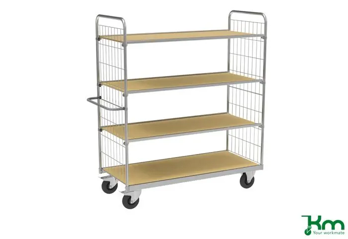 4 ESD adapted shelves L x W x H 1590 x 650 x 1695 mm - Kongamek Geprüft