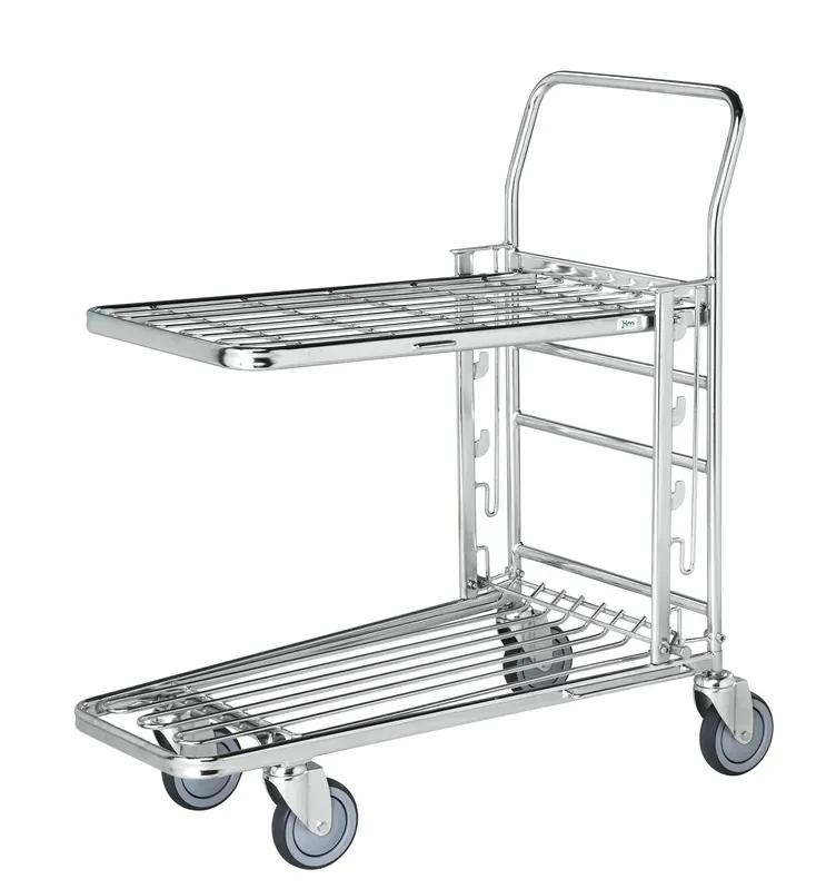 Mega-Angebot Stackable shopping container carts with high shelf KM4202-E3 460 580 710 mm
