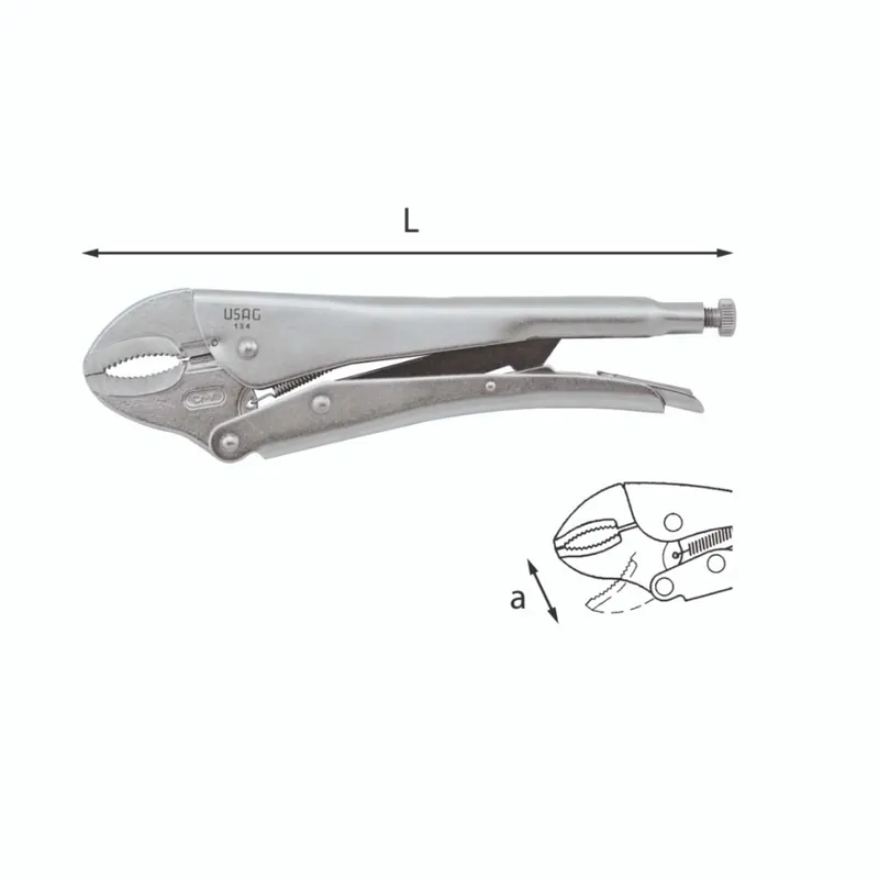 Angebot Adjustable self-locking pliers with concave jaws - Usag 134