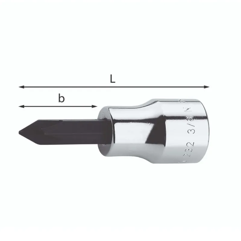 Mega-Angebot Phillips socket wrenches for Phillips cross recessed screws - Usag 232 1/2 NPH