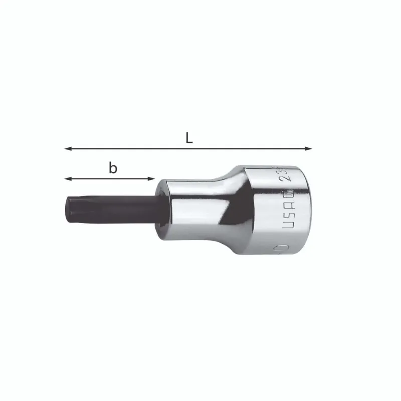 Socket wrench for screws with Torx impression - Usag 233 1/2 NTX Markenware