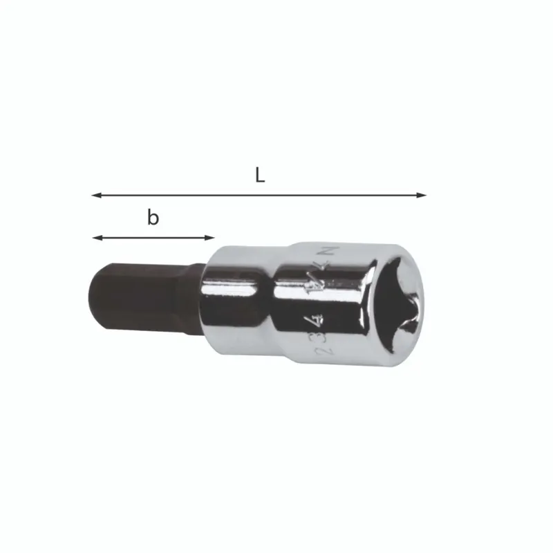 Geprüft Socket wrench for hex socket screws - Usag 234 1/4N