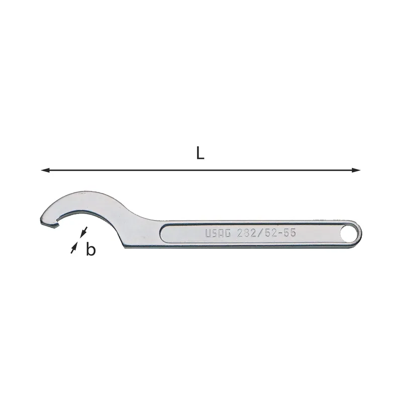 Sector wrench with square nosepiece, for crown rings - Usag 282 Rabatt