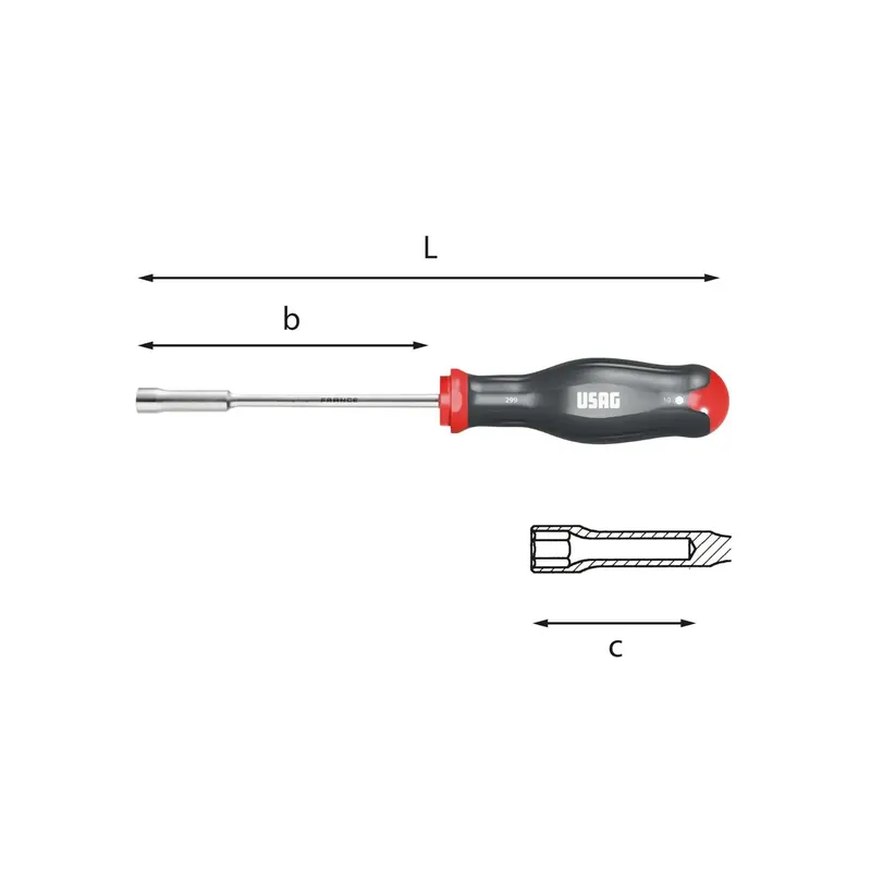 Sichere Zahlung Hexagon socket wrench with handle - Usag 299