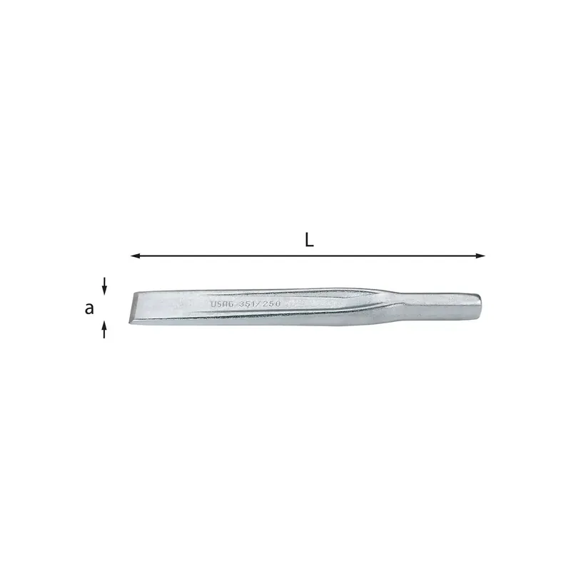 Abverkauf Steel ribbed chisel with re-reliable blade - Usag 351